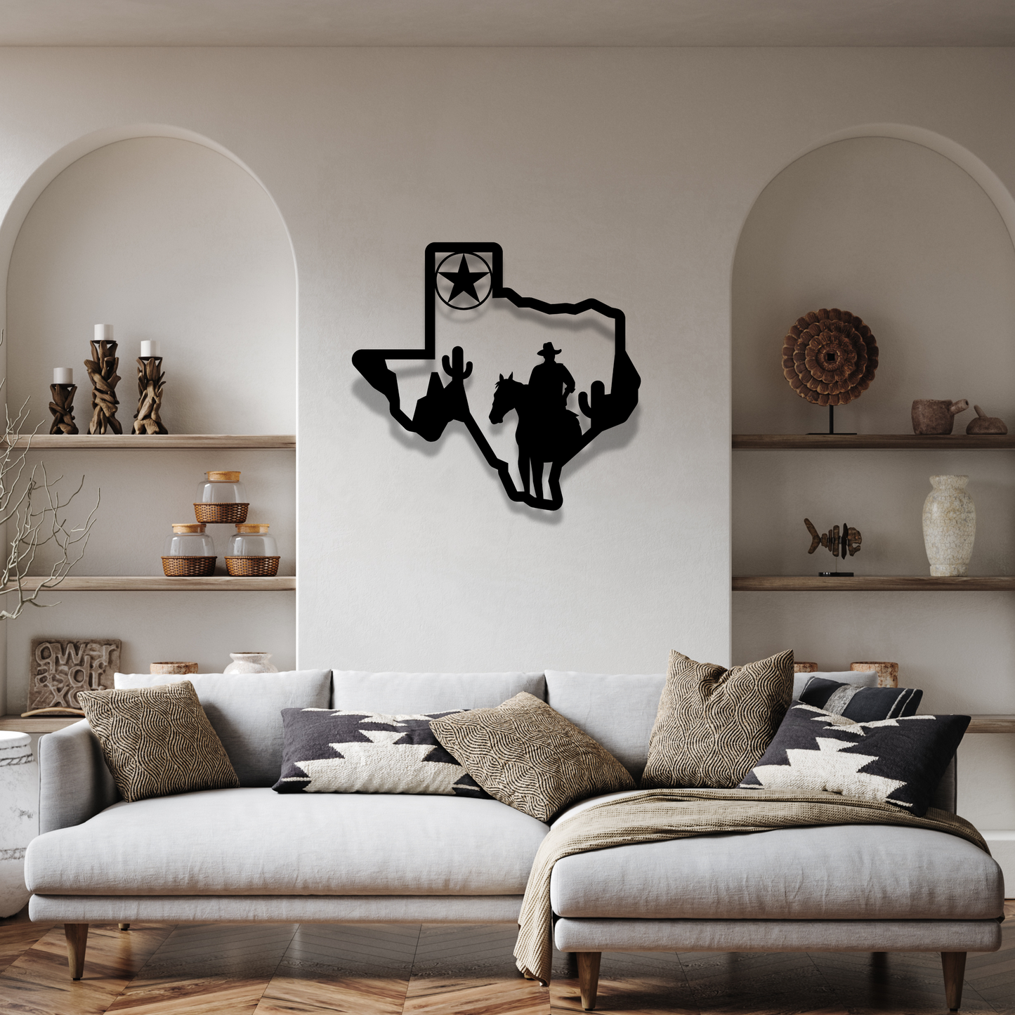 Texas Map Cowboy