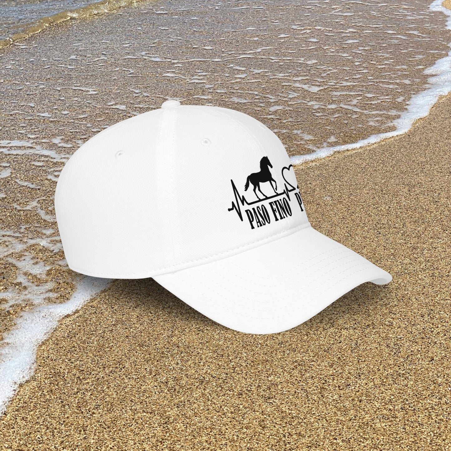 Paso Fino PR Horse Heartbeat Printed Baseball Cap — Puerto Rico Equestrian Hat