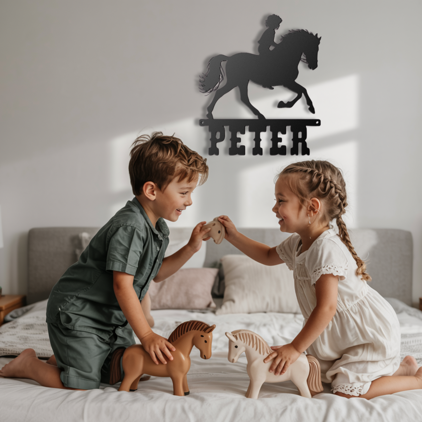 Little Rider Custom Name Sign β Custom Horse Wall Decor