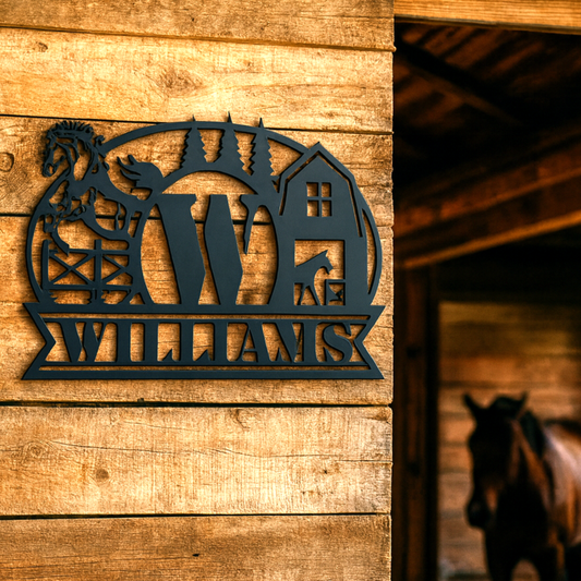 Custom Horse Farm Sign