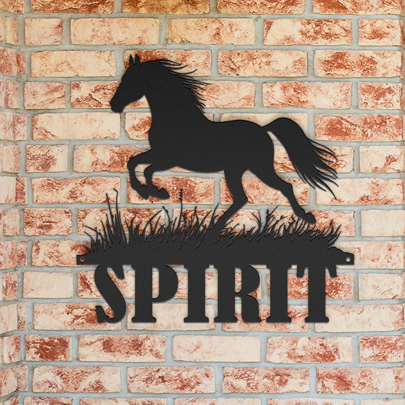 Custom_Horse_Name_Metal_Sign_Black_Brick_Entrance_Mockup.png