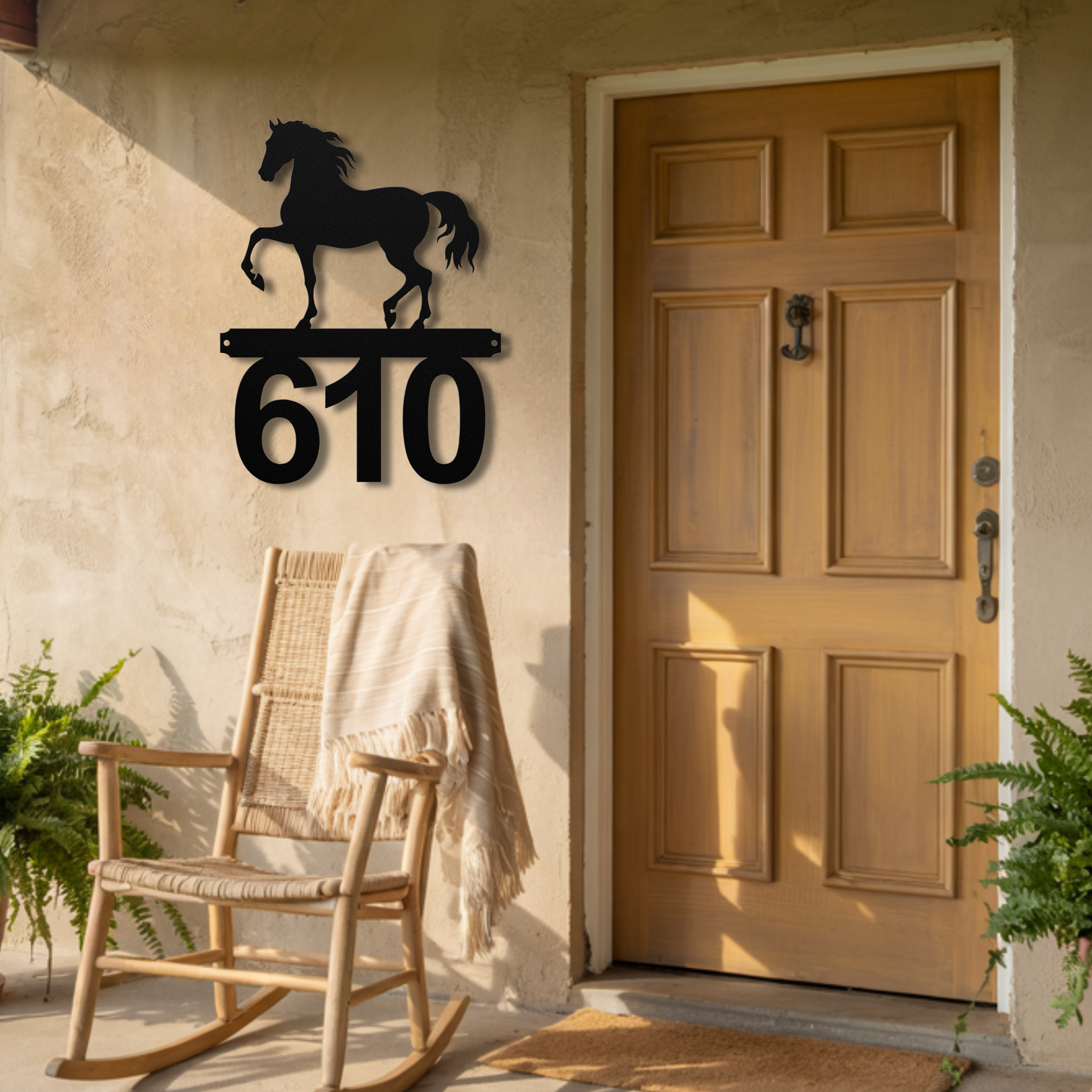 Custom Horse House Number Sign
