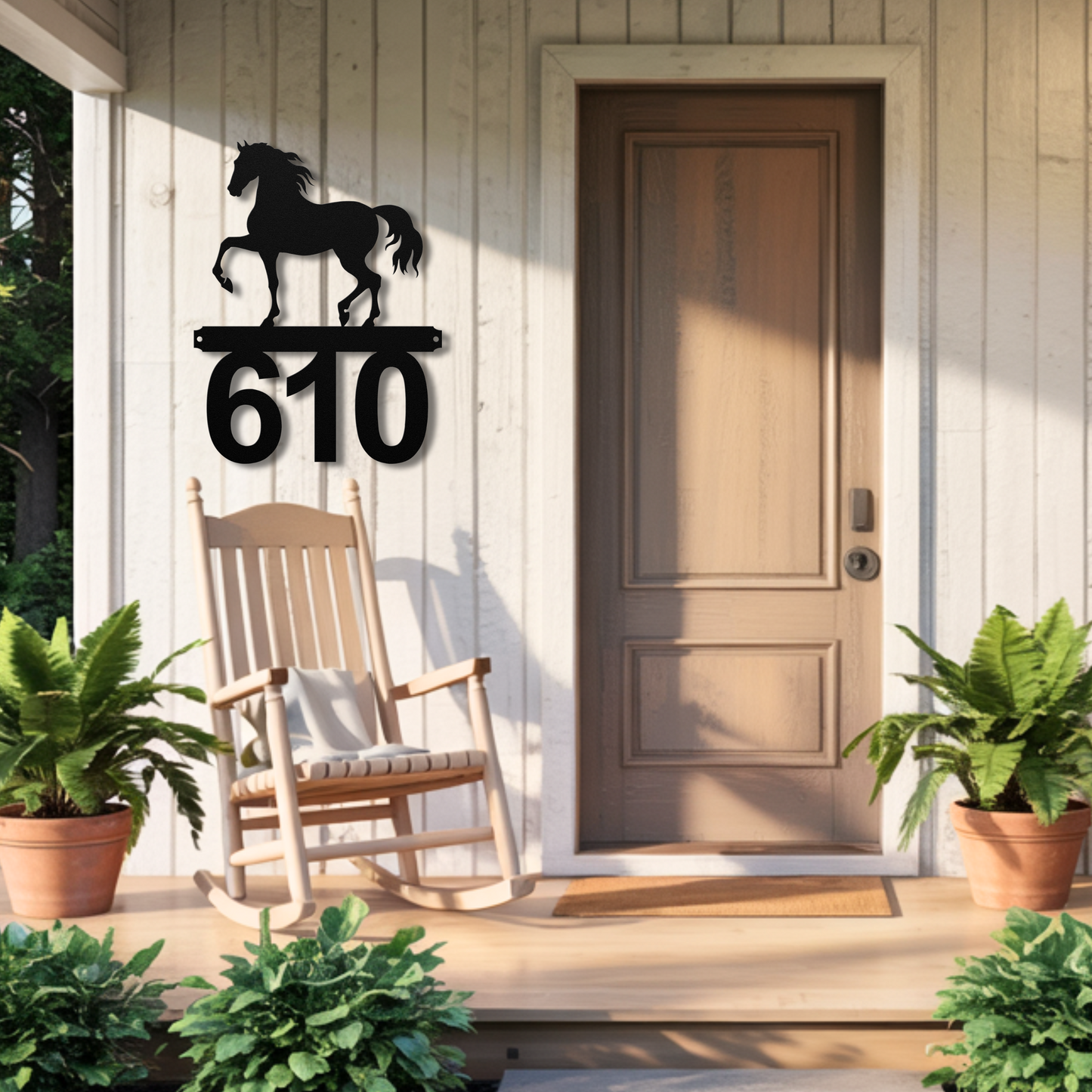 Custom Horse House Number Sign