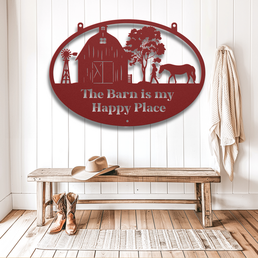 THE BARN IS MY HAPPY PLACE