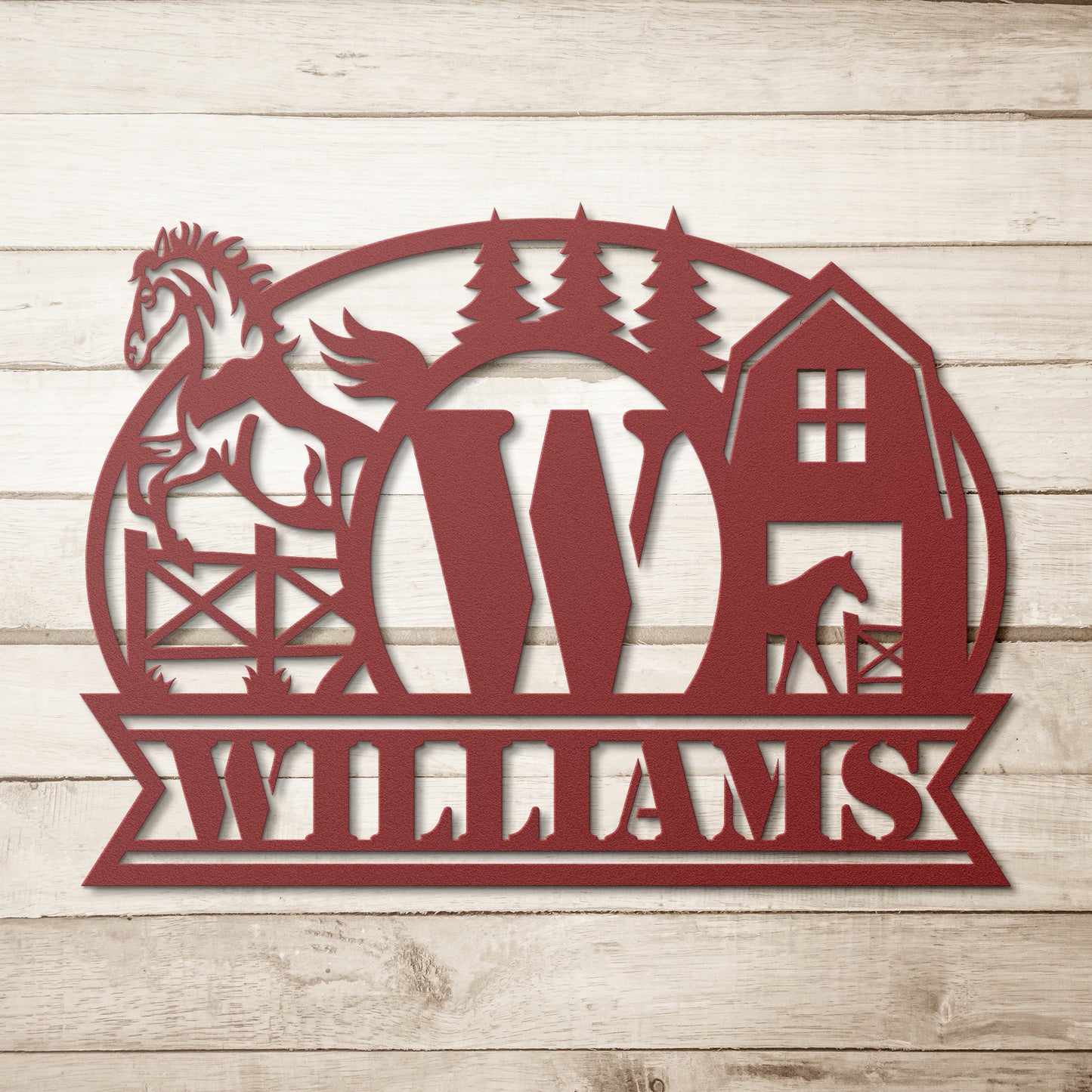 Personalized Horse Farm Metal Sign
