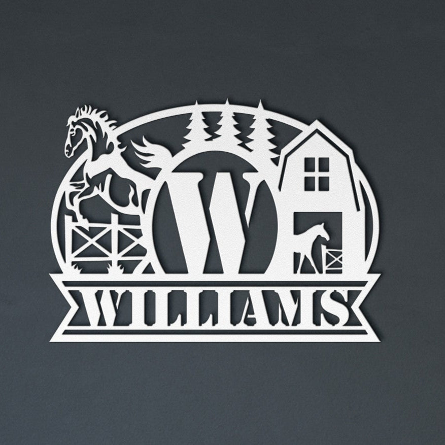 Custom Horse Farm Sign