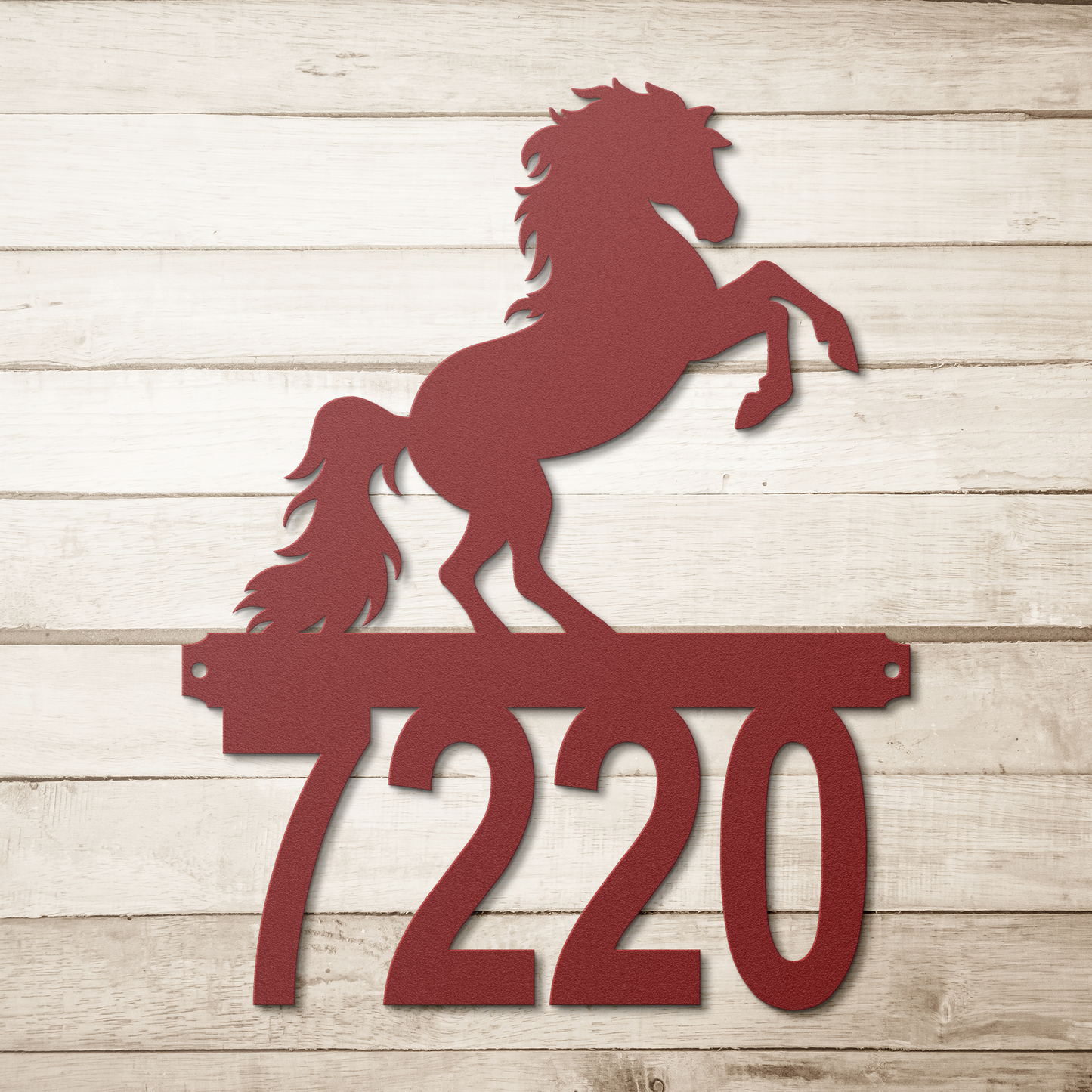 Horse_Levade_House_Number_Red_Simple_Wood_BKGD_Mockup.png