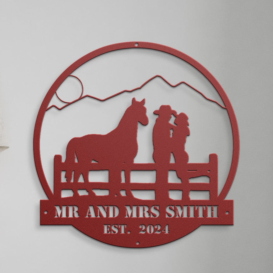 Our Journey Together - personalized metal sign