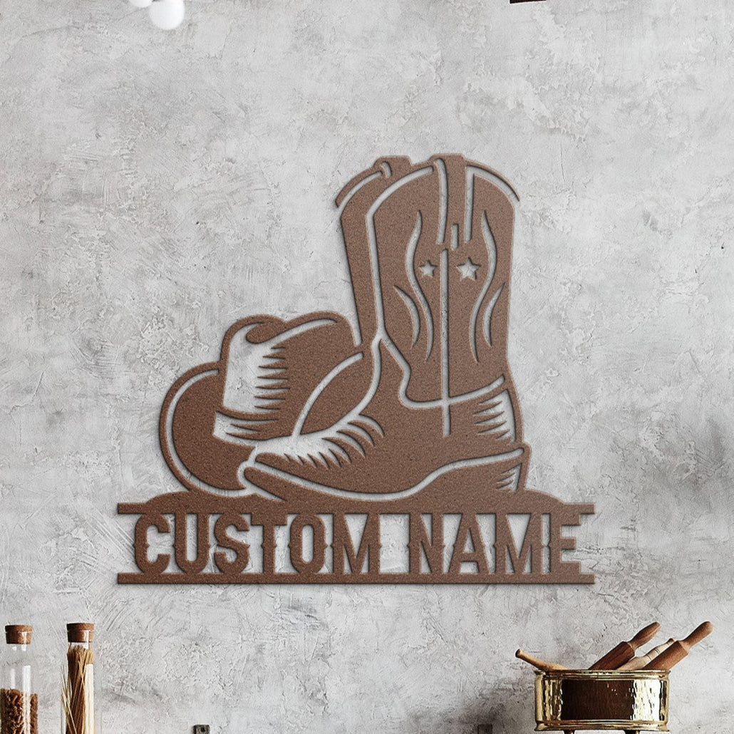 PERSONALIZED COWBOY BOOTS AND HAT