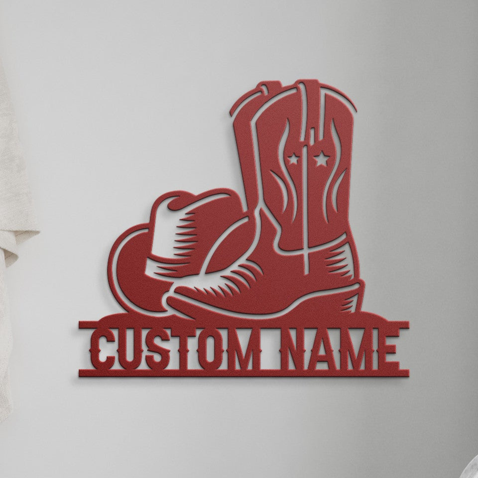 PERSONALIZED COWBOY BOOTS AND HAT