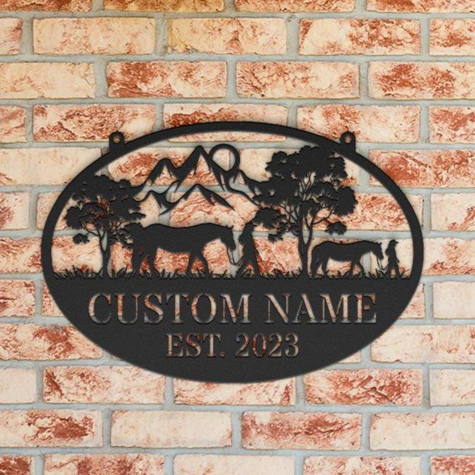 PERSONALIZED COWGIRLS SIGN