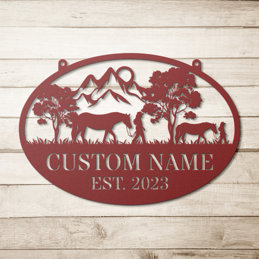 PERSONALIZED COWGIRLS SIGN