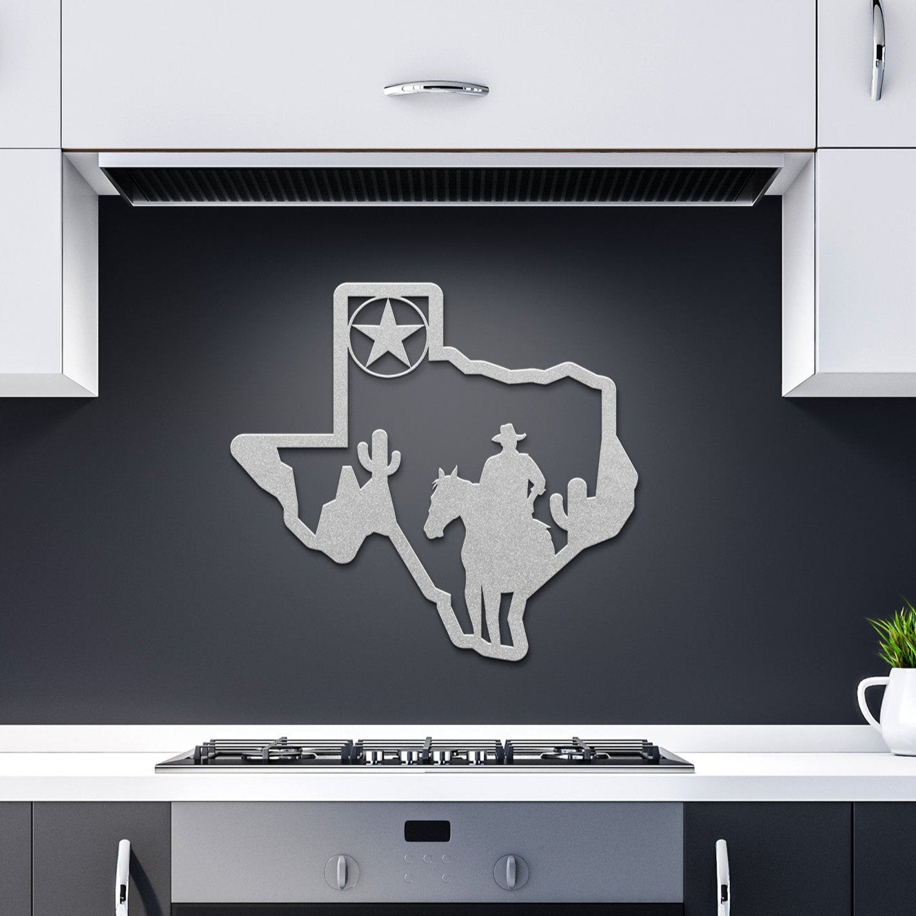 Texas Map Cowboy