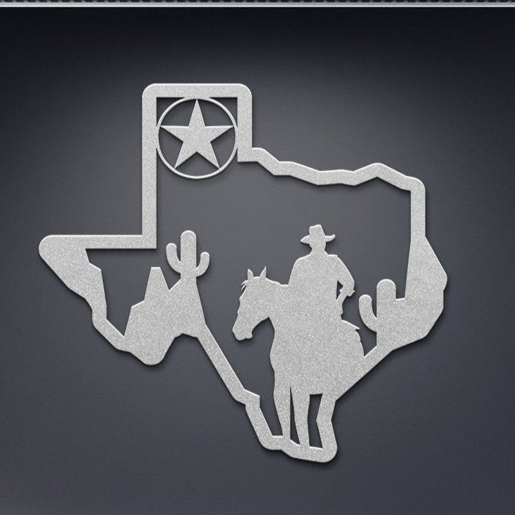 Texas Map Cowboy