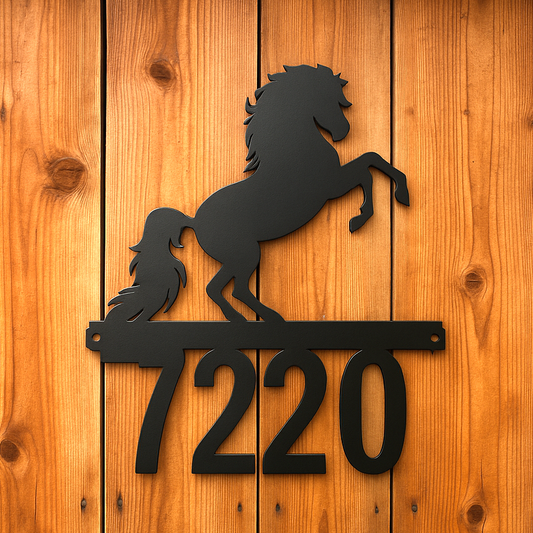 Equestrian House Number Sign