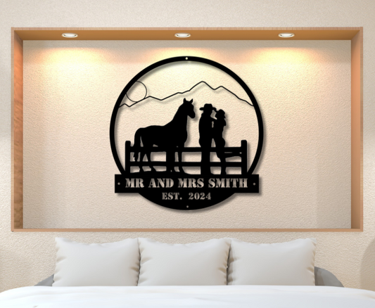 Our Journey Together - personalized metal sign
