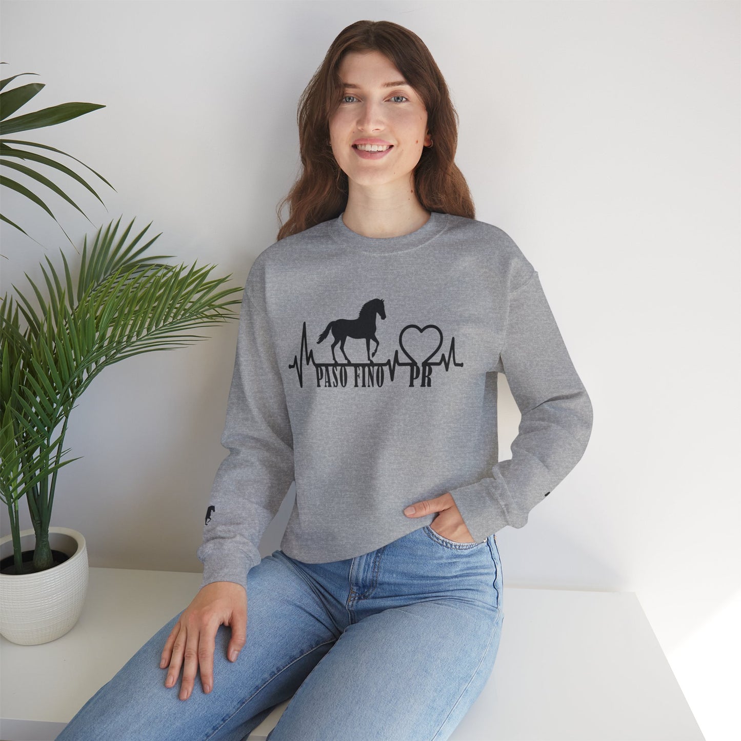 Paso Fino Horse Heartbeat Sweatshirt – Equestrian Crewneck for Riders & Lovers