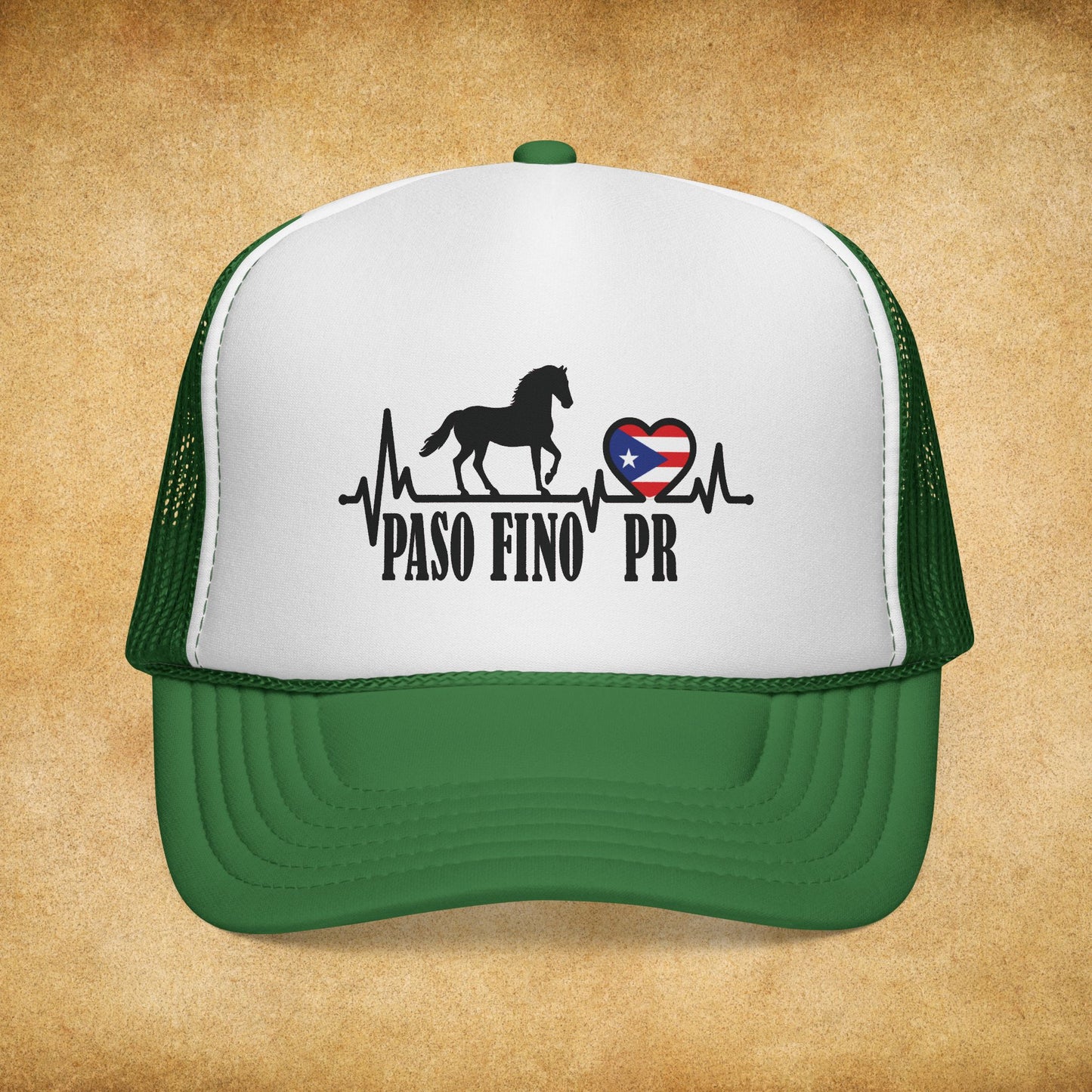 Paso Fino PR Trucker Cap — Horse Heartbeat Design