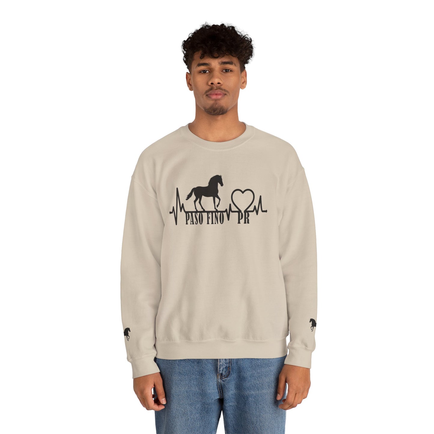 Paso Fino Horse Heartbeat Sweatshirt – Equestrian Crewneck for Riders & Lovers