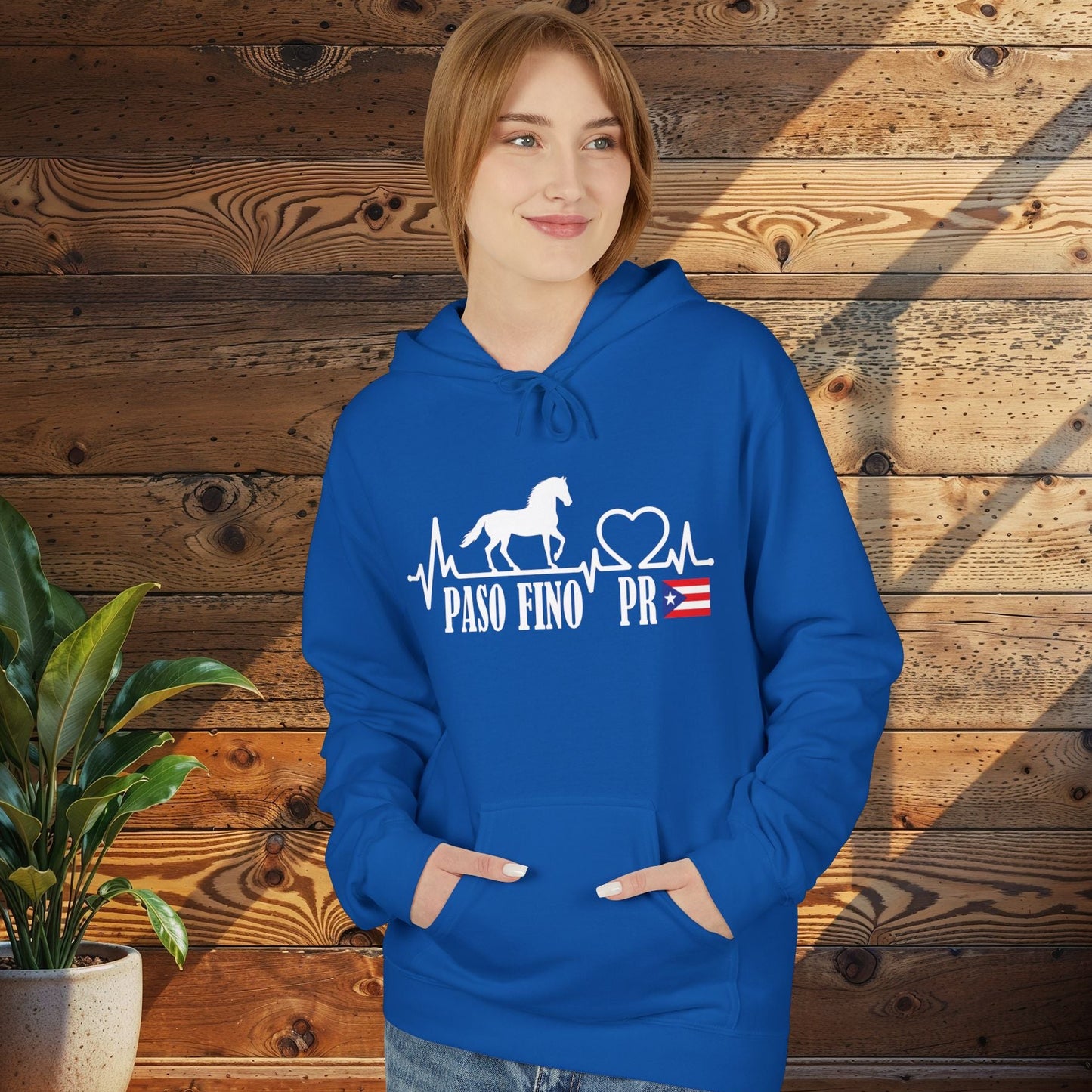 Paso Fino Heartbeat Unisex Midweight Softstyle Fleece Hoodie