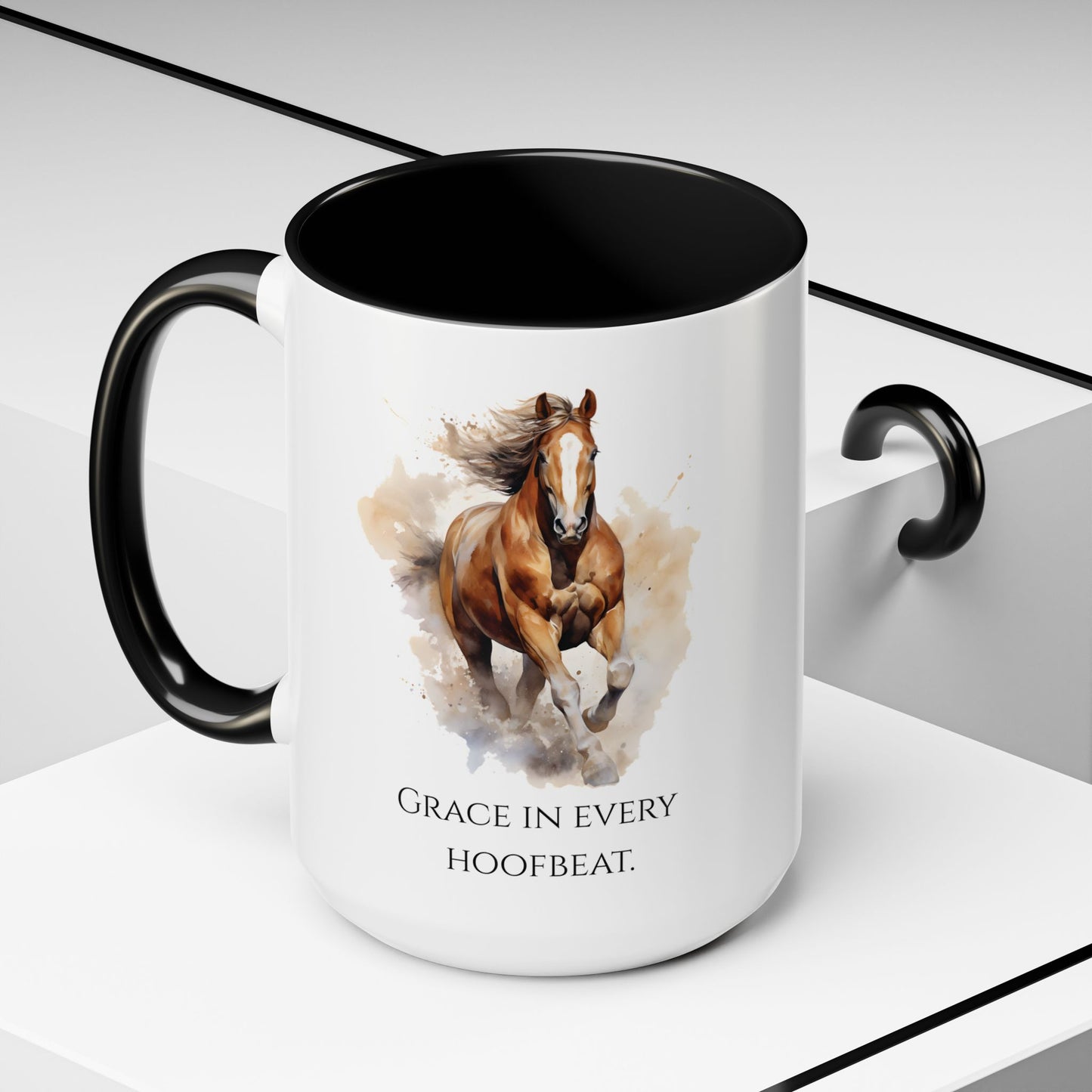 Grace in Every Hoofbeat Ceramic Mug — Horse Lover Ceramic Mug