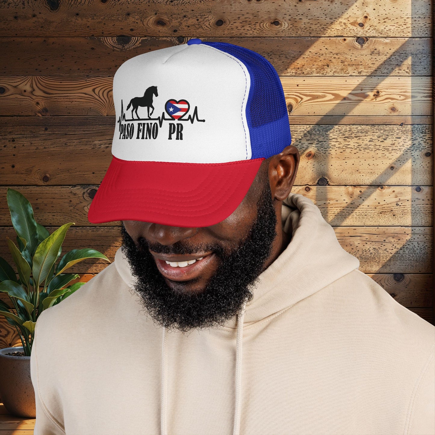 Paso Fino PR Trucker Cap — Horse Heartbeat Design