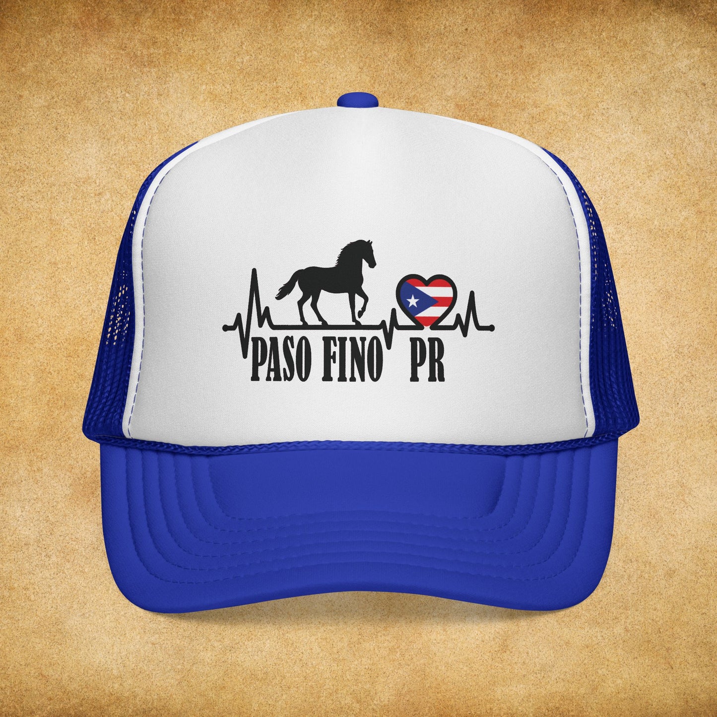 Paso Fino PR Trucker Cap — Horse Heartbeat Design