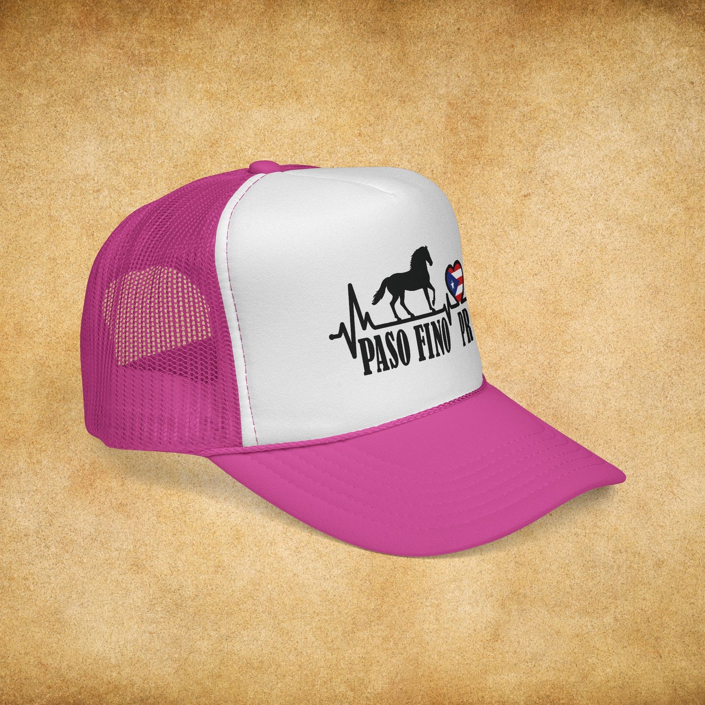 Paso Fino PR Trucker Cap — Horse Heartbeat Design