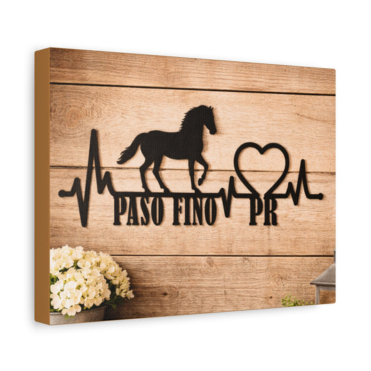 Paso Fino Horse Heartbeat Canvas Wall Art