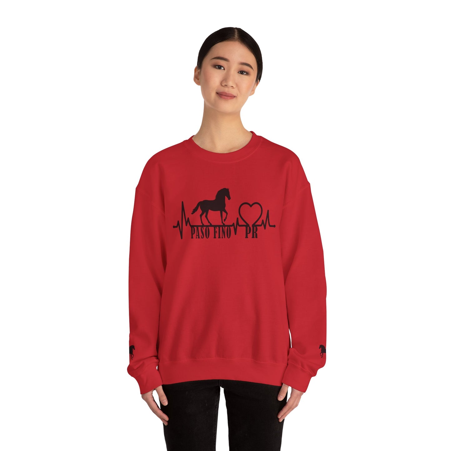 Paso Fino Horse Heartbeat Sweatshirt – Equestrian Crewneck for Riders & Lovers