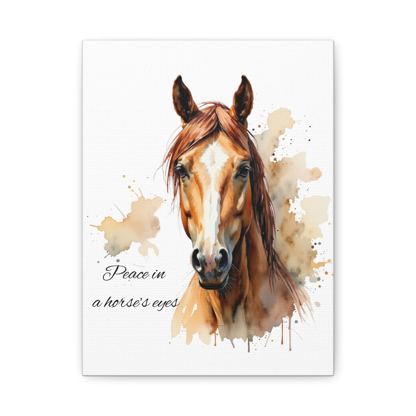 Peace in a Horse’s Eyes” Horse Portrait Canvas Print