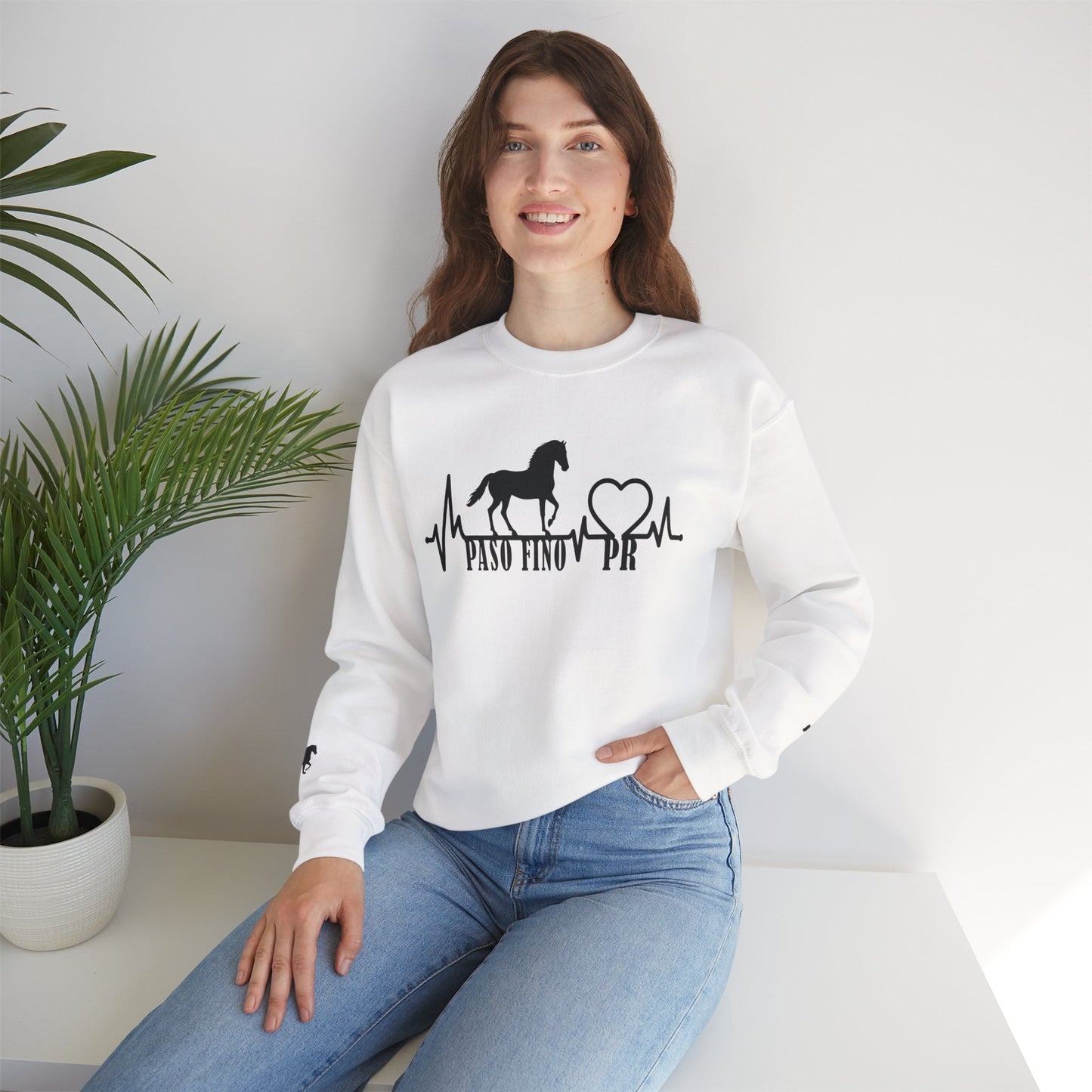 Paso Fino Horse Heartbeat Sweatshirt – Equestrian Crewneck for Riders & Lovers