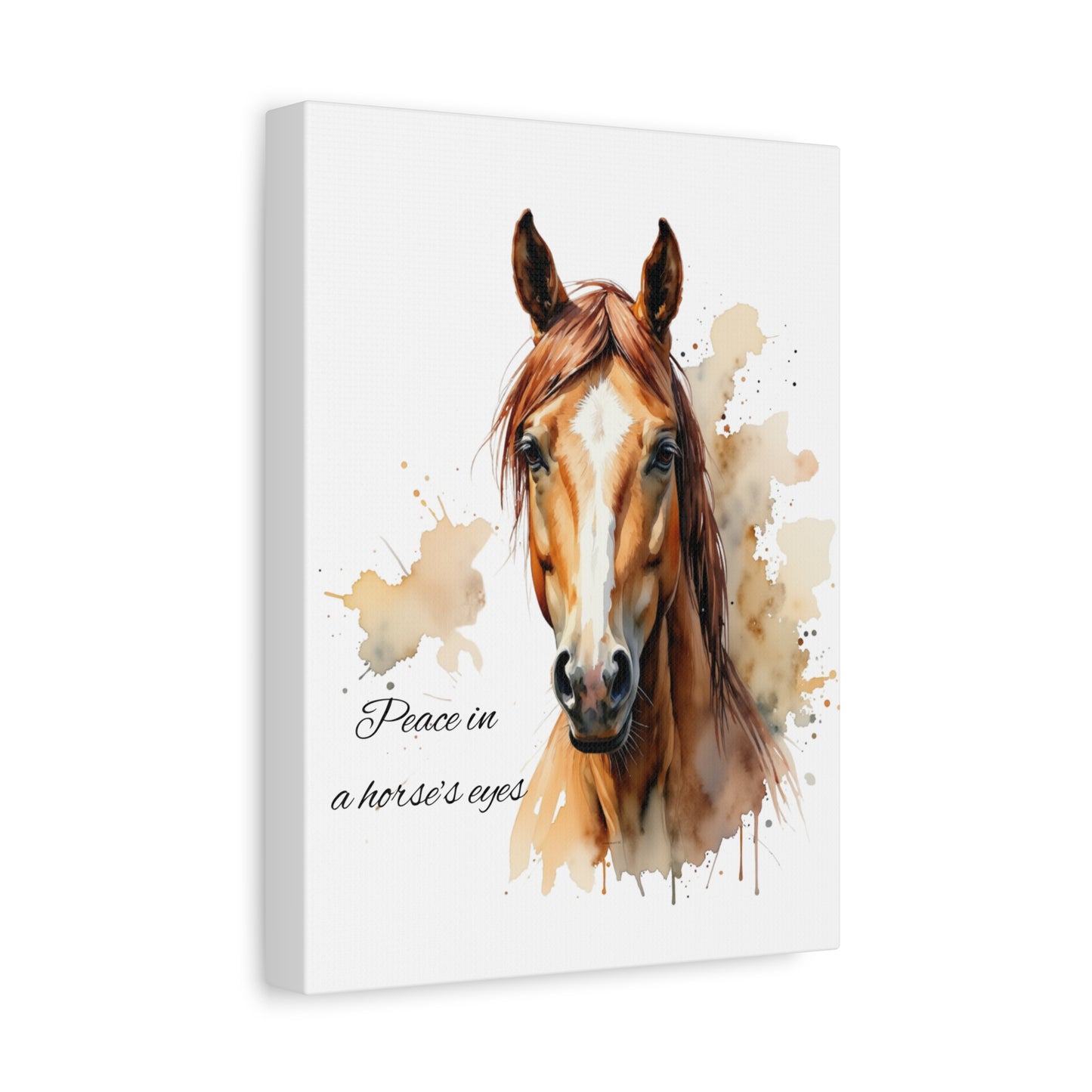 Peace in a Horse’s Eyes” Horse Portrait Canvas Print