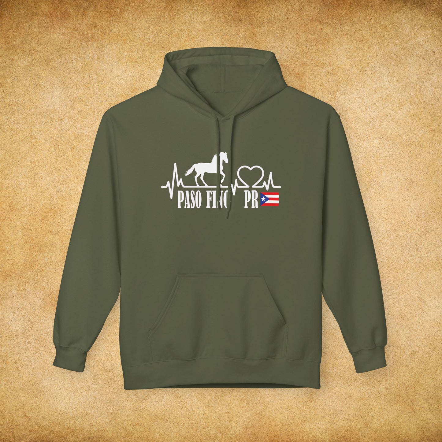 Paso Fino Heartbeat Unisex Midweight Softstyle Fleece Hoodie