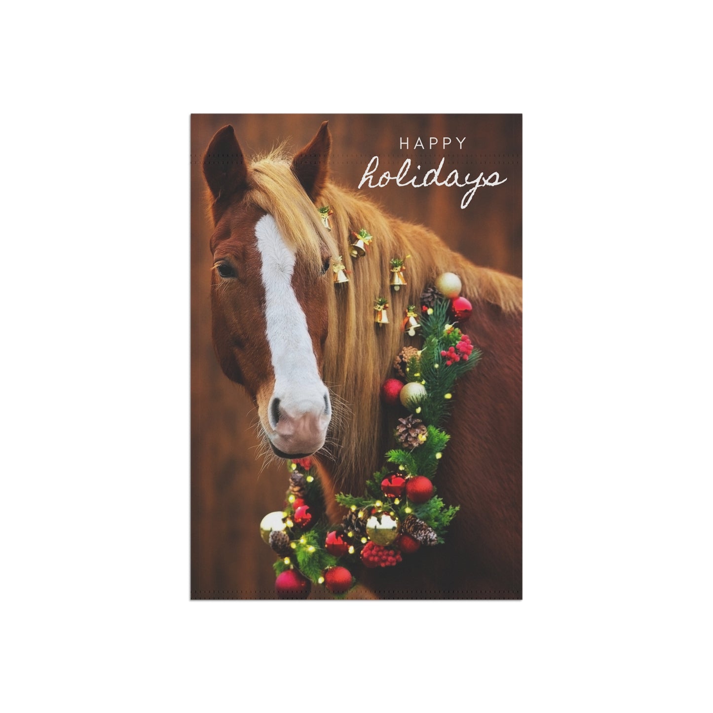 Happy Holidays Horse Garden Banner