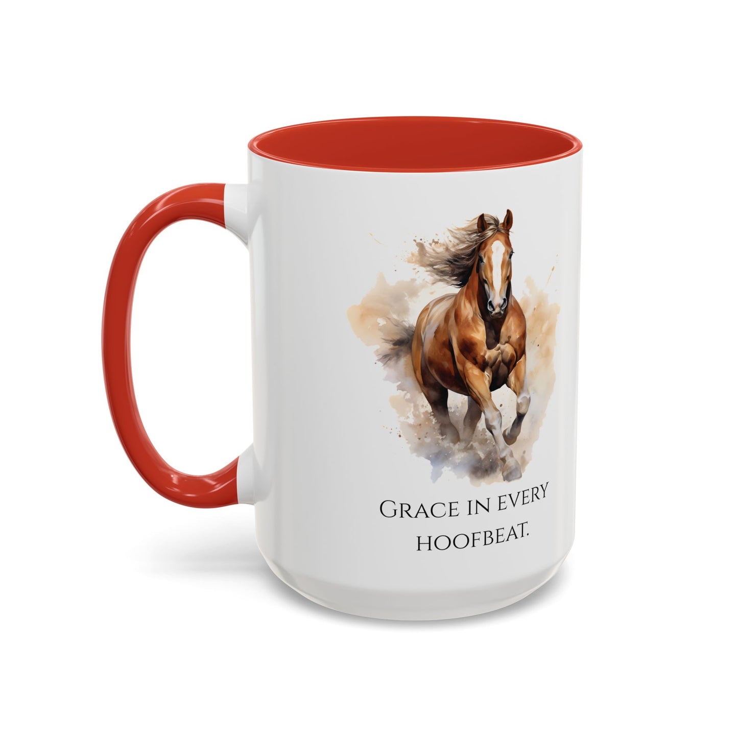 Grace in Every Hoofbeat Ceramic Mug — Horse Lover Ceramic Mug