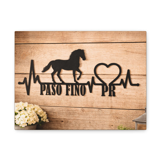 Paso Fino Horse Heartbeat Canvas Wall Art