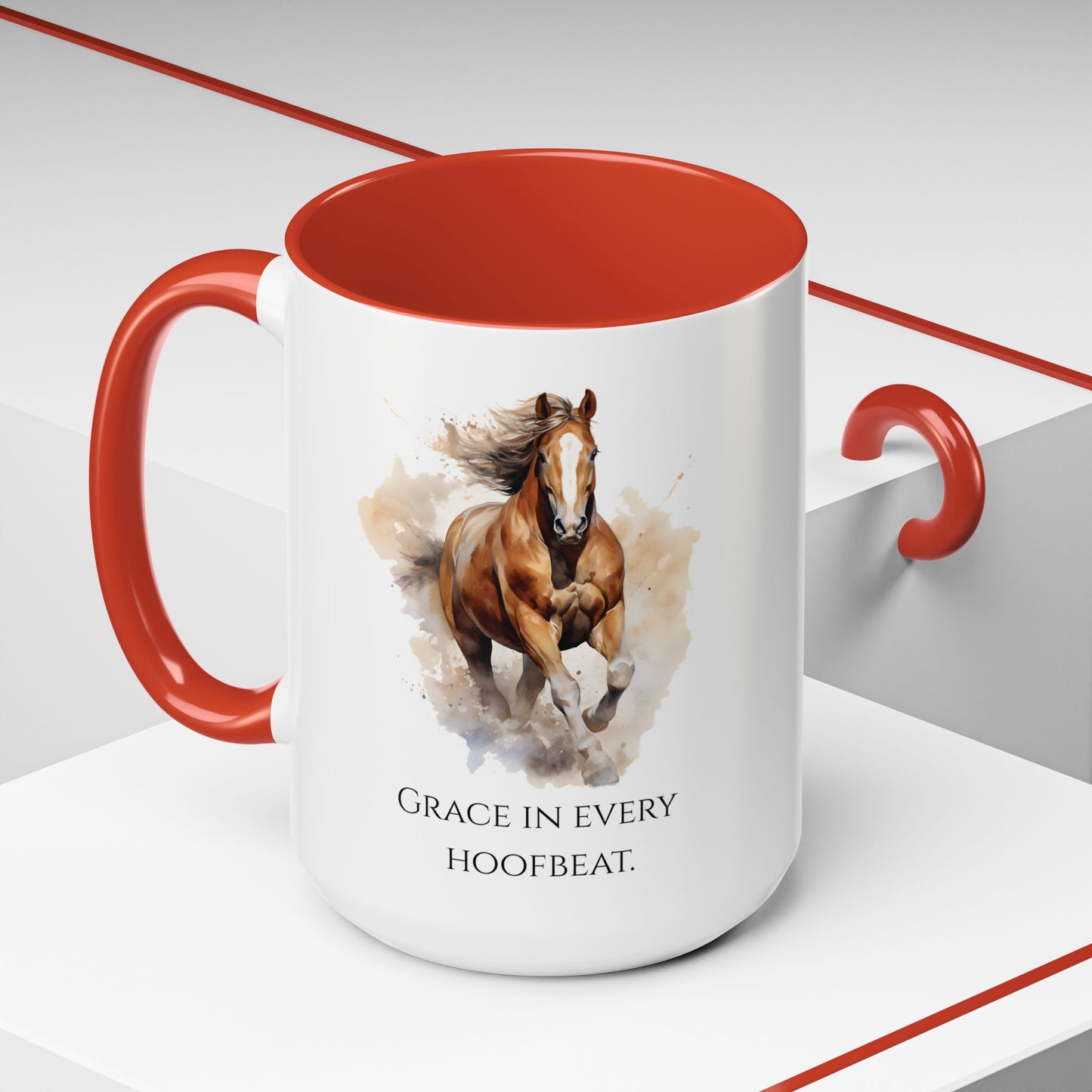 Grace in Every Hoofbeat Ceramic Mug — Horse Lover Ceramic Mug