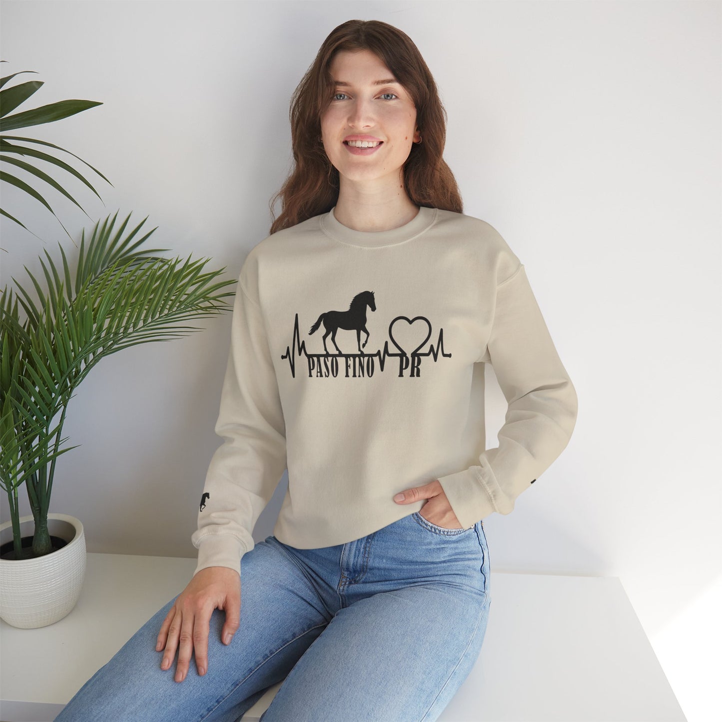 Paso Fino Horse Heartbeat Sweatshirt – Equestrian Crewneck for Riders & Lovers