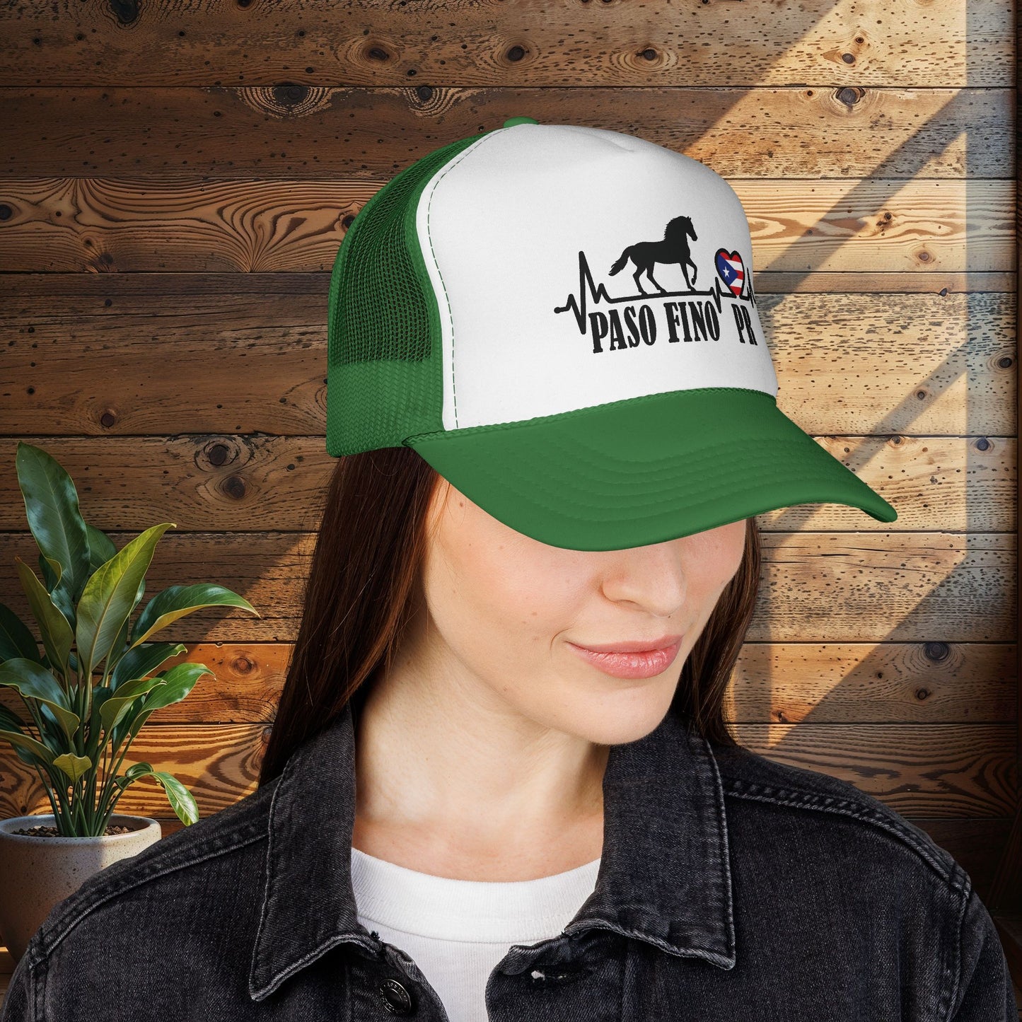 Paso Fino PR Trucker Cap — Horse Heartbeat Design