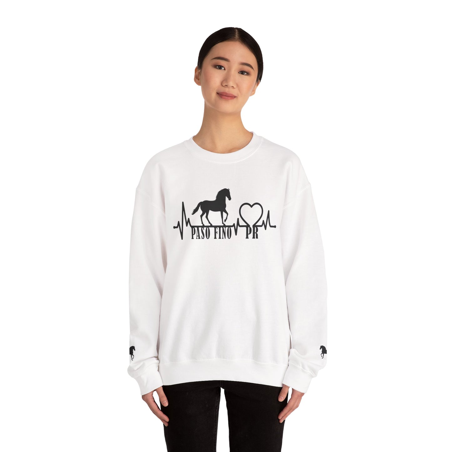 Paso Fino Horse Heartbeat Sweatshirt – Equestrian Crewneck for Riders & Lovers