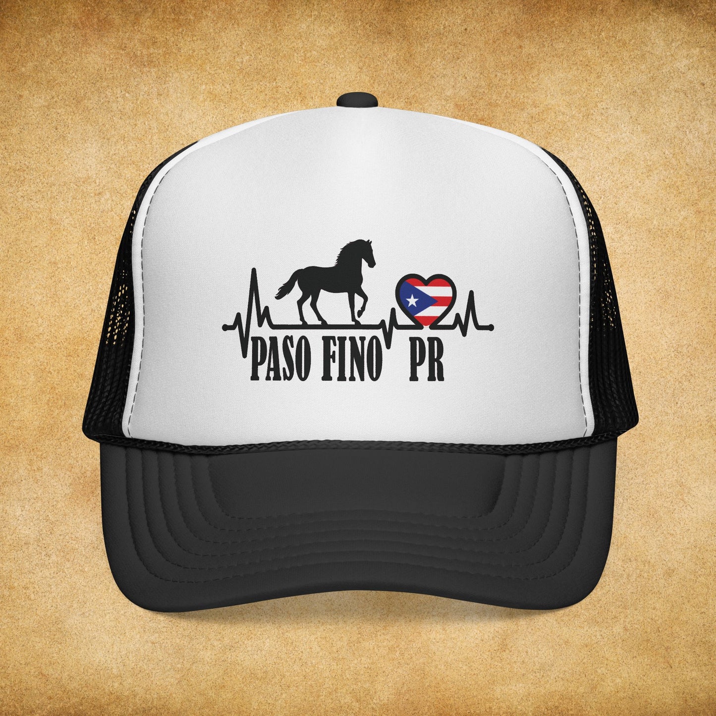 Paso Fino PR Trucker Cap — Horse Heartbeat Design
