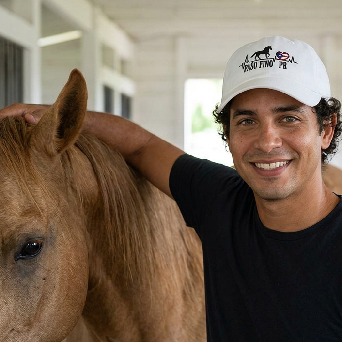 Puerto Rican Paso Fino Hat – Embroidered Horse Dad Cap