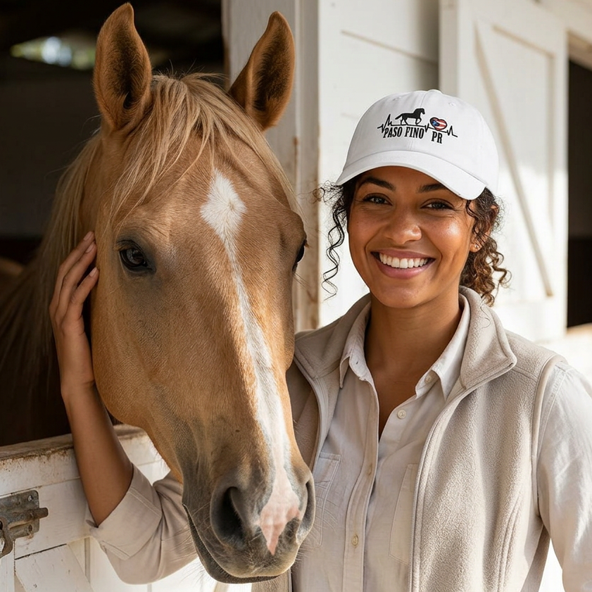 Puerto Rican Paso Fino Hat – Embroidered Horse Dad Cap