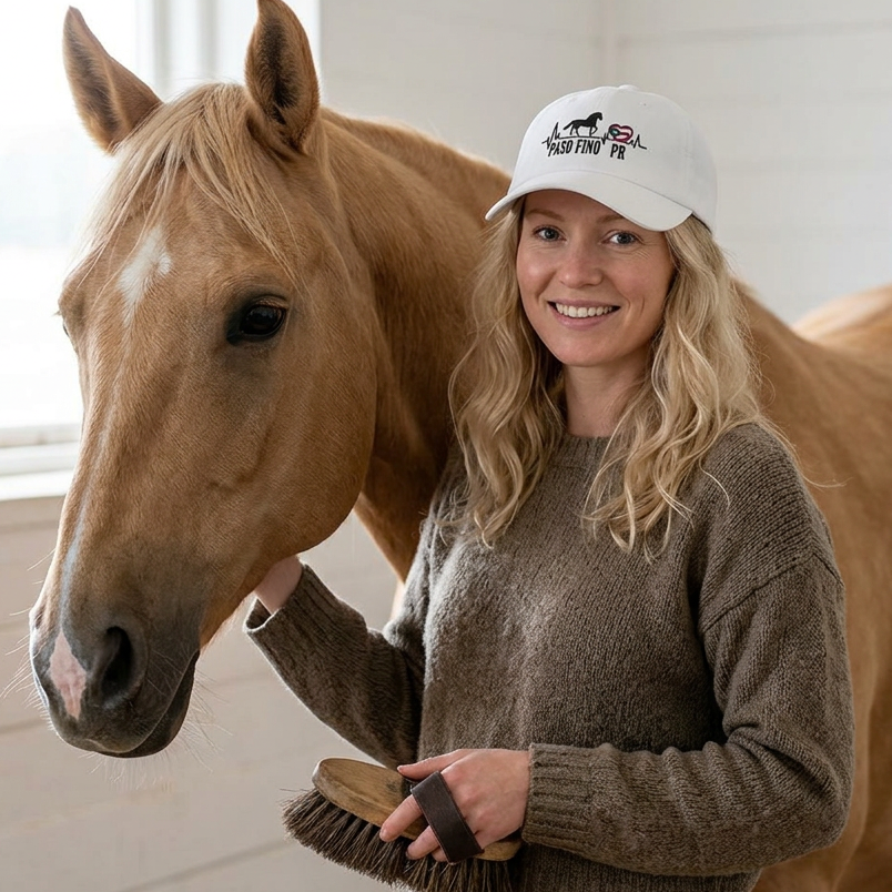 Puerto Rican Paso Fino Hat – Embroidered Horse Dad Cap