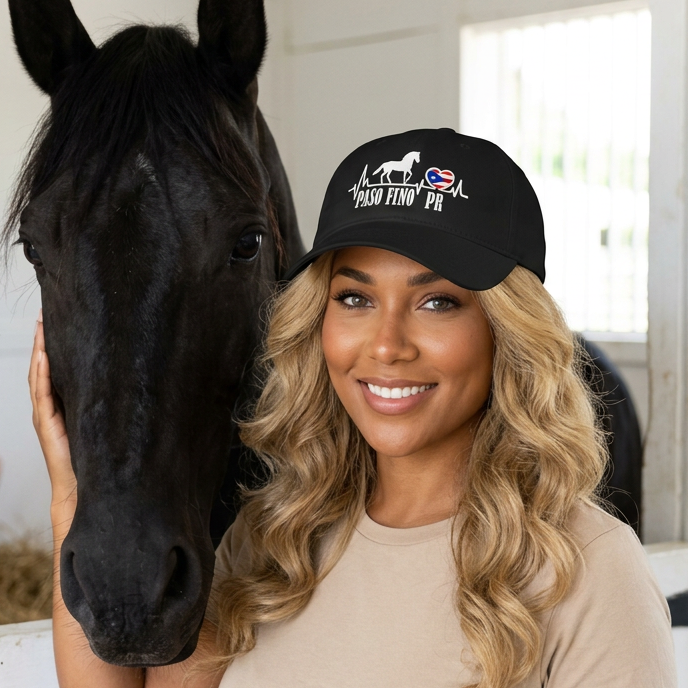 Paso Fino PR Printed Cap — Puerto Rico Paso Fino Horse Baseball Hat