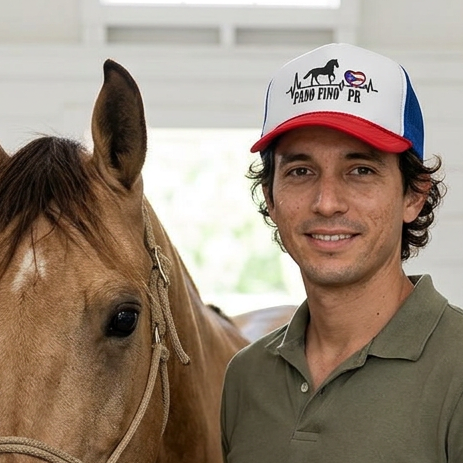 Paso Fino PR Trucker Cap — Horse Heartbeat Design