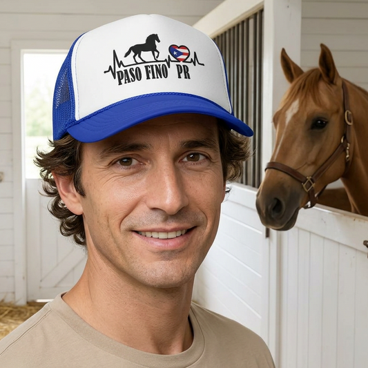 Paso Fino PR Trucker Cap — Horse Heartbeat Design