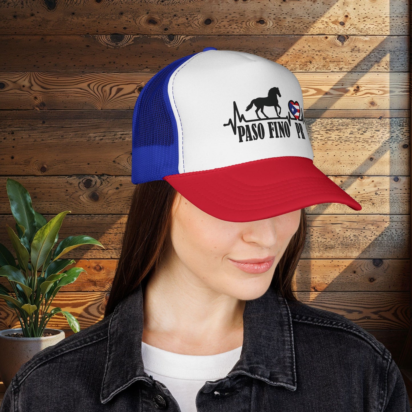 Paso Fino PR Trucker Cap — Horse Heartbeat Design