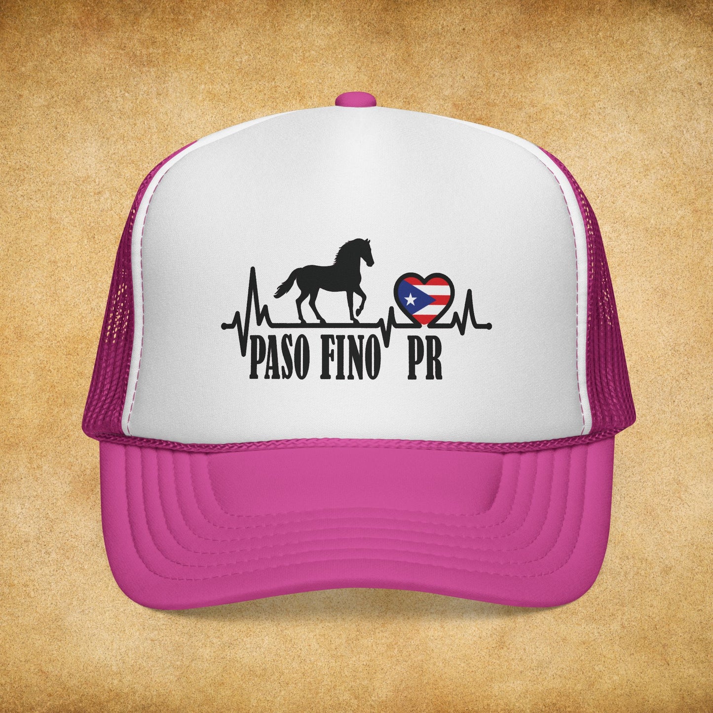 Paso Fino PR Trucker Cap — Horse Heartbeat Design